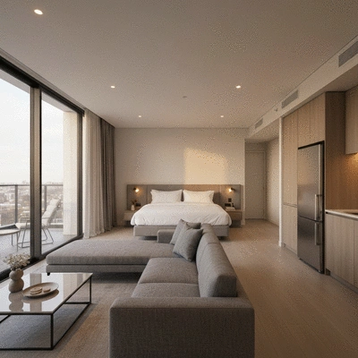 Modern luxury apartment interior in Melbourne